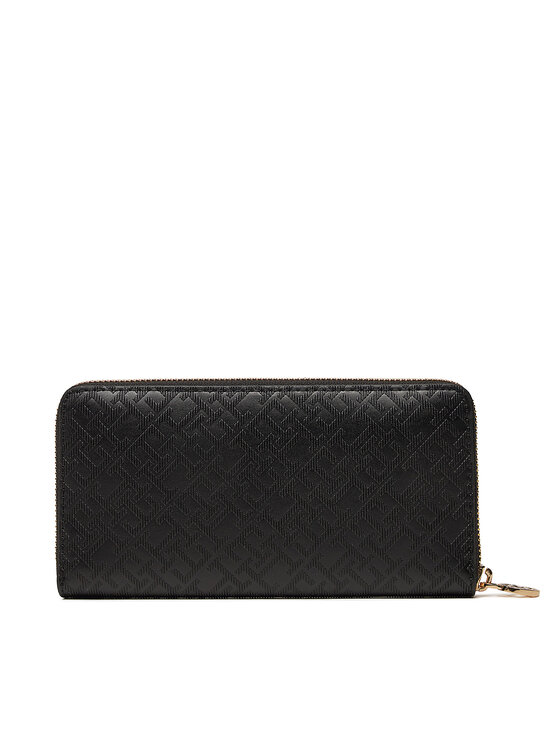 Tommy Hilfiger Tommy Hilfiger Große Damen Geldbörse Th Distinct Lrg Za Mono AW0AW17258 Schwarz