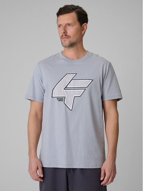 4F 4F T-Shirt CITY Szary jasny Regular Fit