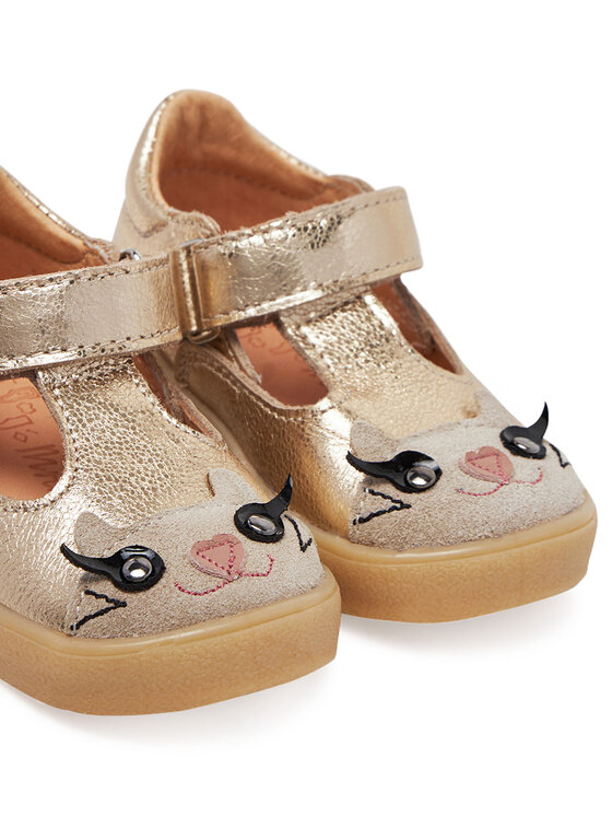 Mrugała Mrugała Halbschuhe Tola 2180/5 Goldfarben