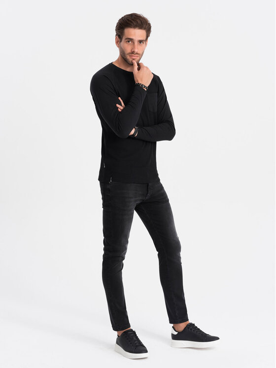 Ombre Ombre S dlouhým rukávem OM-LSCL-0109 Černá Reglan Fit