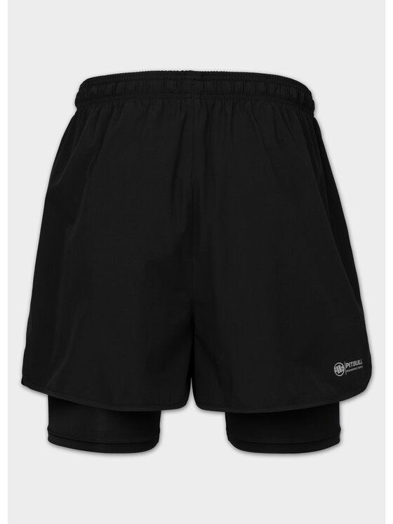 PITBULL PITBULL Szorty sportowe SPORT Czarny Regular Fit