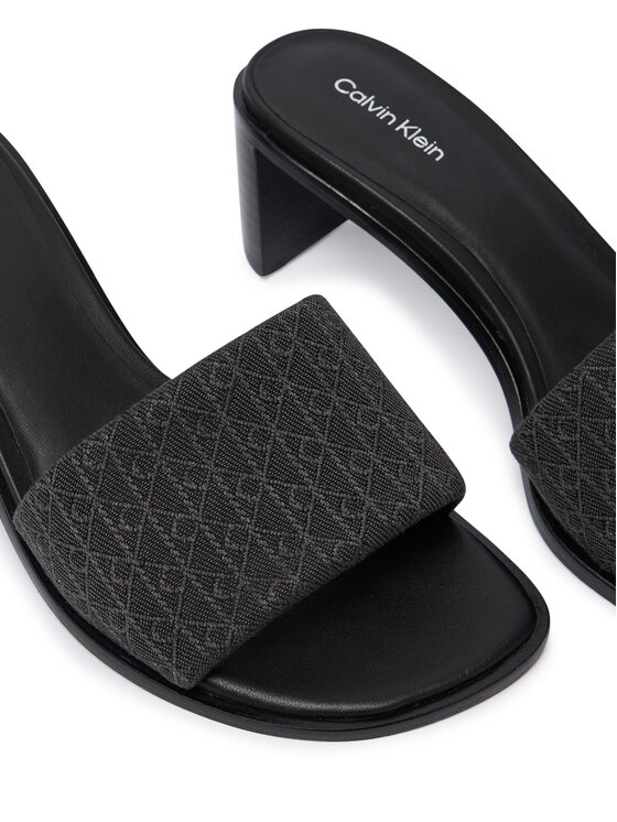 Calvin Klein Calvin Klein Pantoletten Block Heel Sandal Aop HW0HW03016 Schwarz