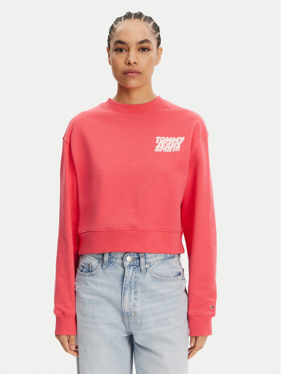 Tommy Jeans Tommy Jeans Pulóver DW0DW21345 Rózsaszín Relaxed Fit