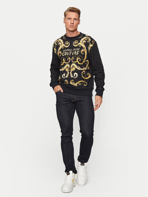 Versace Jeans Couture Versace Jeans Couture Džemperis 77GAI3RB Juoda Regular Fit