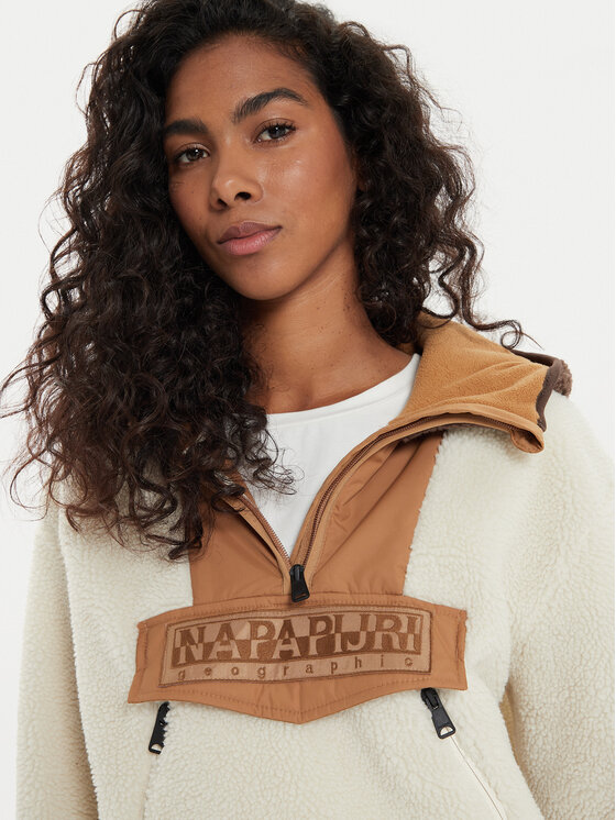 Napapijri Napapijri Fleecejacke Seline NP0A4HYO Écru Relaxed Fit