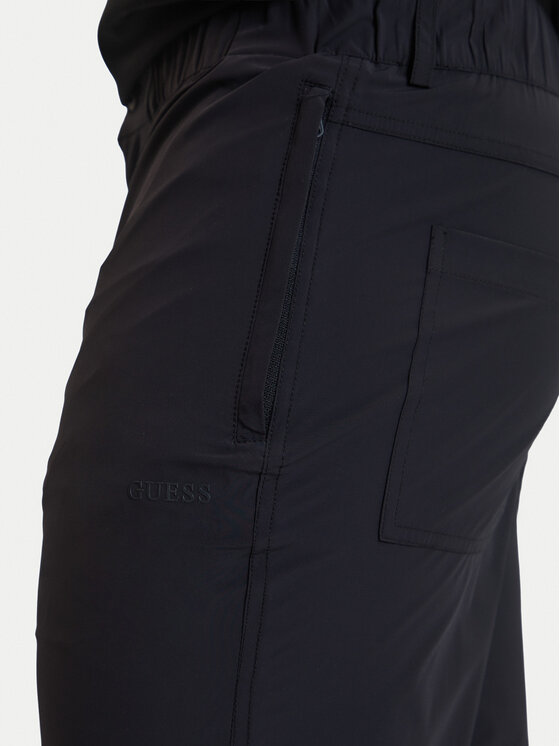 Guess Guess Kalhoty z materiálu Z6GB08 W1996 Černá Regular Fit