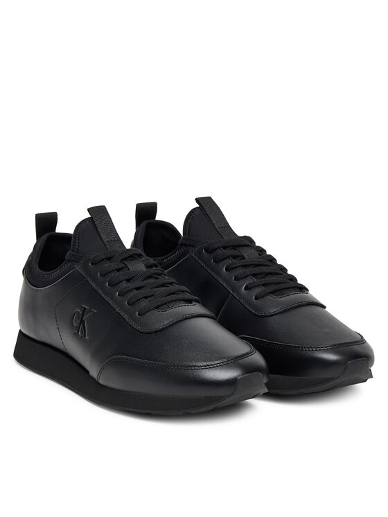 Calvin Klein Calvin Klein Снікерcи Retro Runner Sock Laceup Lth YM0YM01362 Чорний
