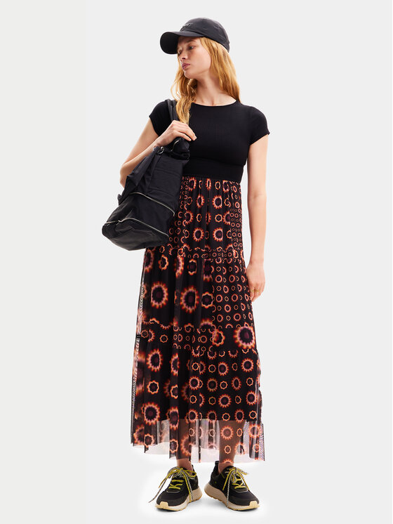 Desigual Desigual Suvekleit Galiana 24SWVK65 Must Regular Fit