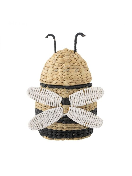 MIAhome MIAhome Kosz na zabawki HONEYBEE z pokrywą 30x20x18 cm Beżowy