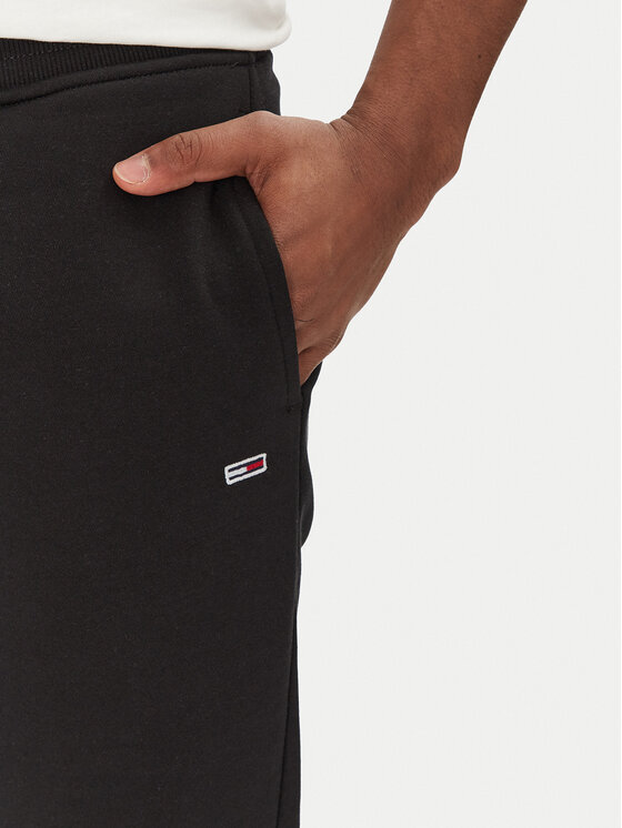 Tommy Jeans Tommy Jeans Pantaloni trening Flag DM0DM20473 Negru Slim Fit