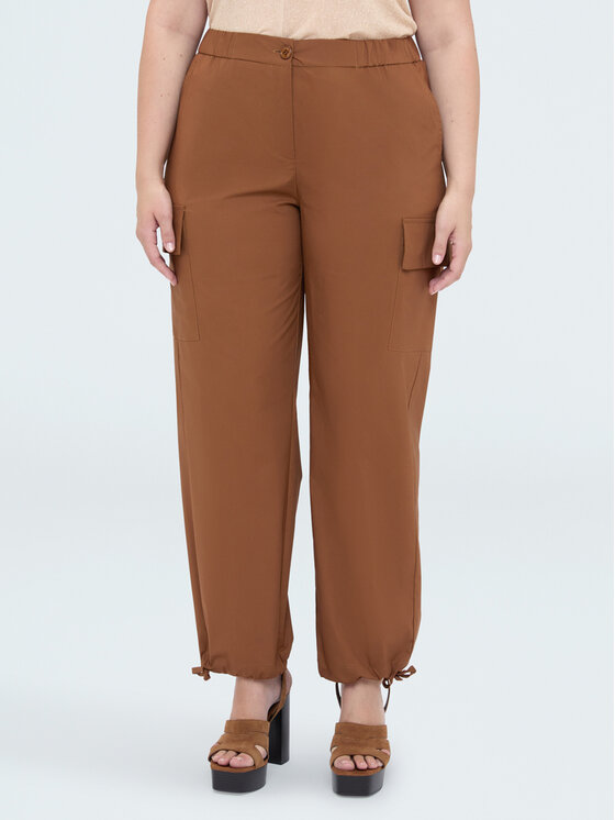 Fiorella Rubino Fiorella Rubino Pantaloni di tessuto P732T005554N022 Marrone Regular Fit