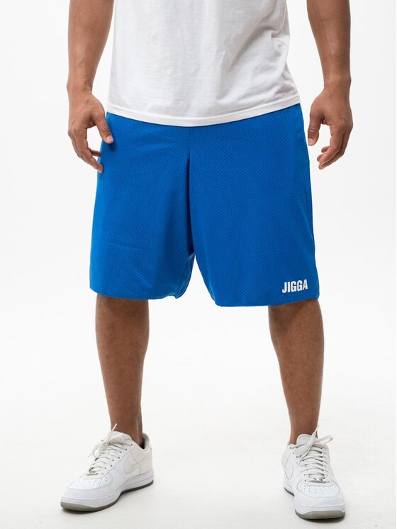 Jigga Wear Jigga Wear Szorty sportowe Krótkie Spodenki Sportowe Dwustronne 2 w 1 Czarne Niebieskie Jigga Wear Small Outline L Kolorowy Regular Fit