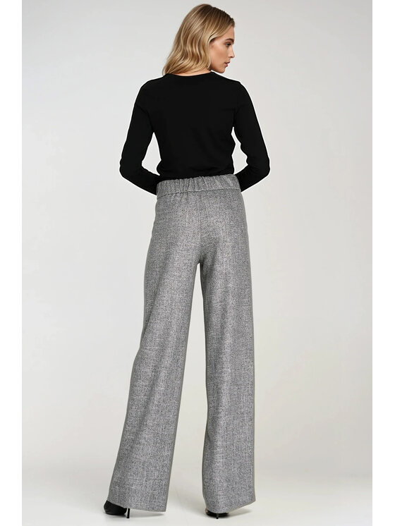 NIFE NIFE Dámské kalhoty SD126 Šedá Wide Leg