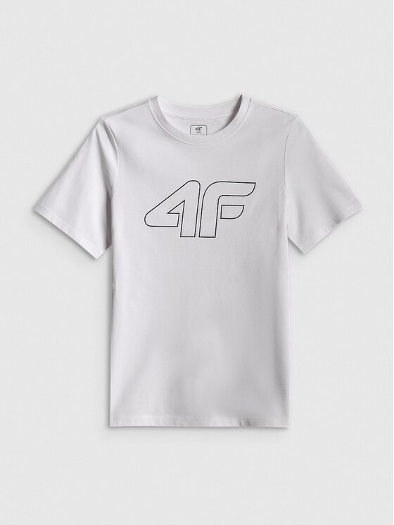 4F 4F T-shirt 4FJRSS26TTSHM3599-10S Bianco Regular Fit