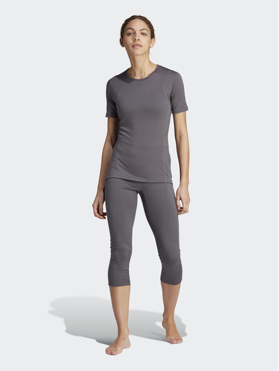adidas adidas Termoaktīva apģērba augšdaļa Xperior Merino 150 HZ8550 Pelēks Slim Fit