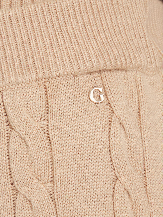 Guess Guess Megztos kelnės W5BB52 Z1192 Smėlio Regular Fit