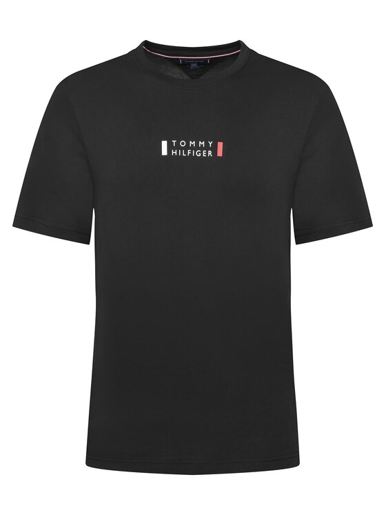 Tommy Hilfiger Tommy Hilfiger Póló Brand Love MW0MW41453 Fekete Regular Fit