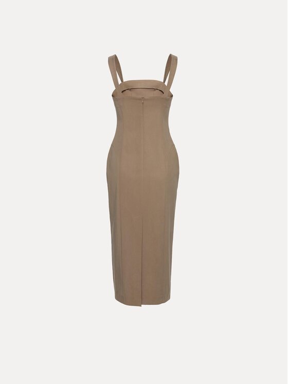 La Mania La Mania Abito da cocktail LILOU Beige Basic Fit