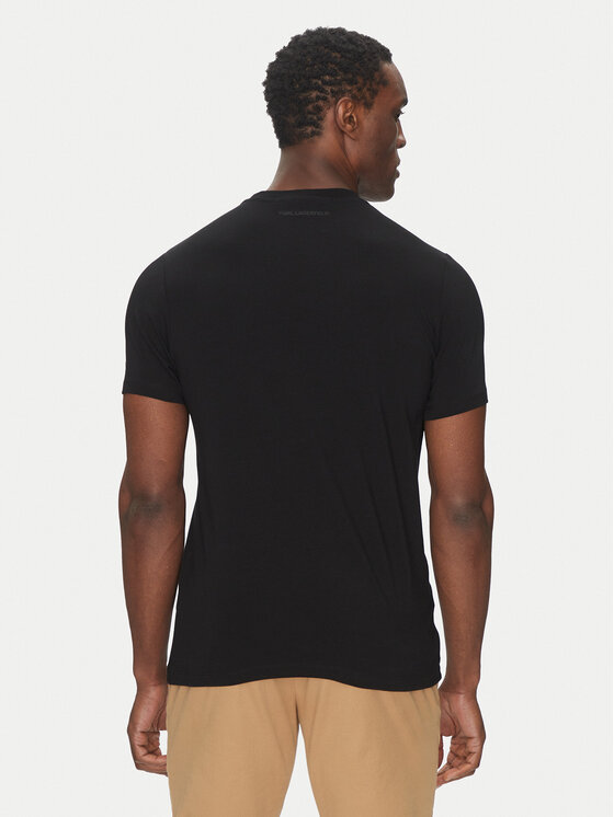 KARL LAGERFELD KARL LAGERFELD Marškinėliai 755054 552221 Juoda Regular Fit
