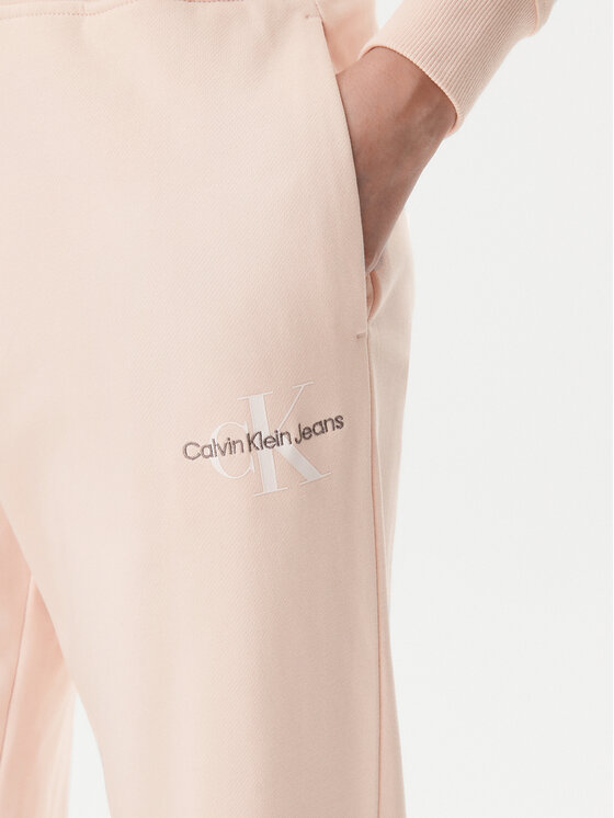 Calvin Klein Jeans Calvin Klein Jeans Spodnji del trenirke Monologo J20J225354 Roza Slim Fit