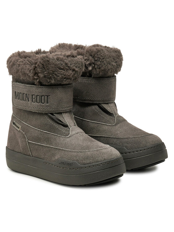 Moon Boot Moon Boot Snehule Junior Park Dtrap Boot Suede 80D3440040 Sivá