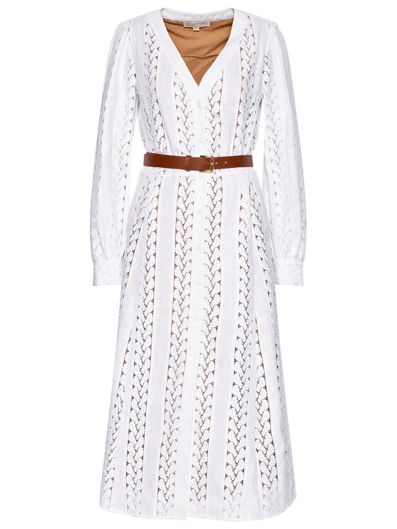 MICHAEL Michael Kors Robe d ete MS18Y461QG Blanc Regular Fit Modivo