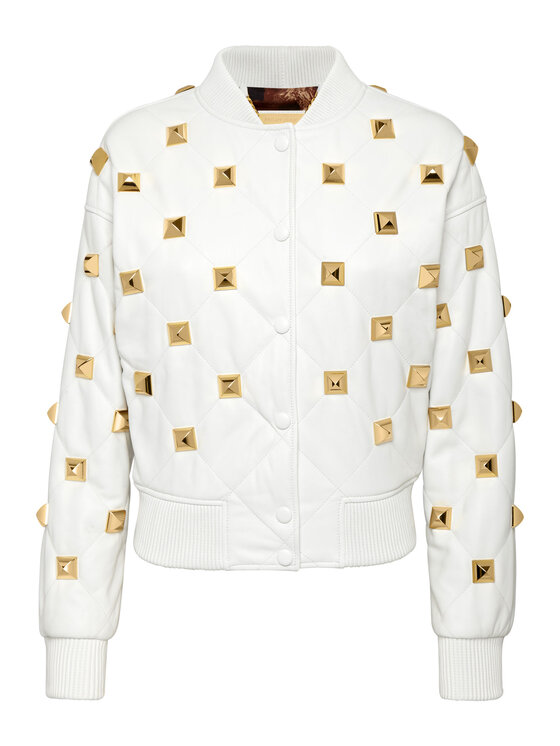 PHILIPP PLEIN PHILIPP PLEIN Giacca di pelle 3079 Bianco Slim Fit