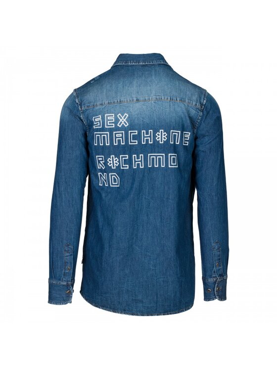 John Richmond John Richmond džínová košile HMP21123CA Modrá Regular Fit