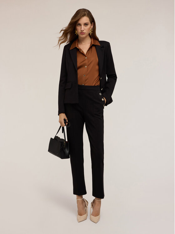 Motivi Motivi Pantaloni di tessuto P095Q004174N033 Nero Regular Fit