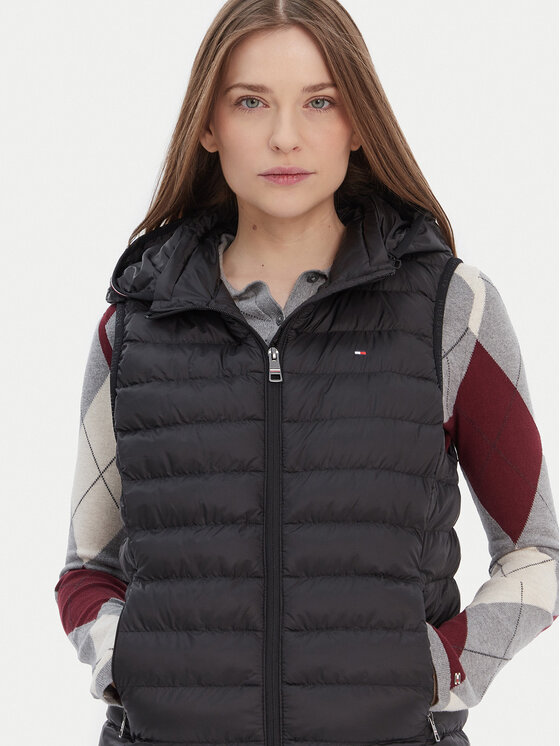 Tommy Hilfiger Tommy Hilfiger Bodywarmer Global Stripe WW0WW42051 Schwarz Regular Fit