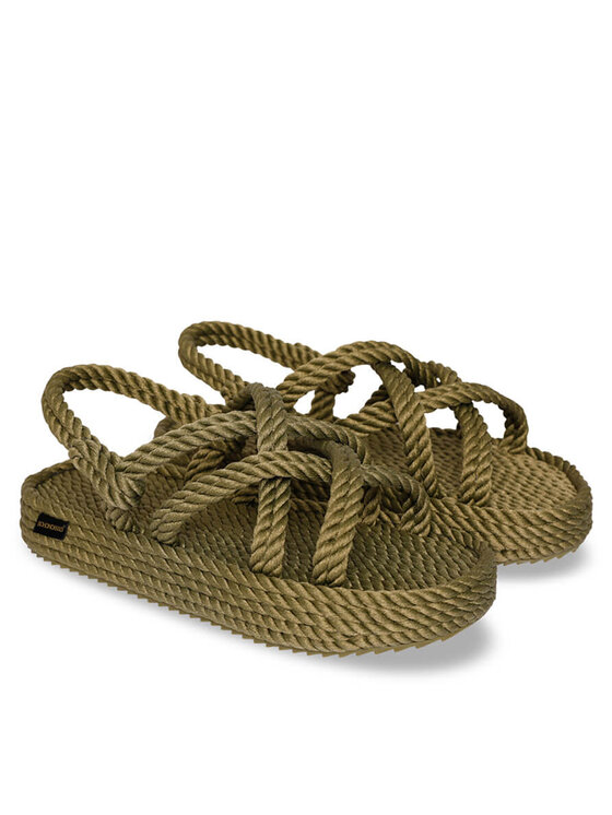 Bohonomad Bohonomad Szandál Bodrum Platform BOD.0011.PRS Khaki