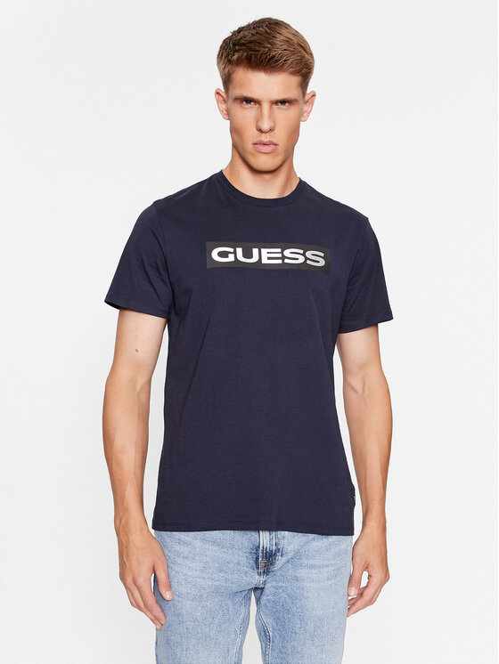 Guess T-krekls M3BI80 K9RM1 Tumši zils Regular Fit