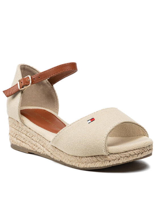 Tommy Hilfiger Tommy Hilfiger Espadryle Rope Wedge Sandal T3A7-32185-0048 M Beżowy