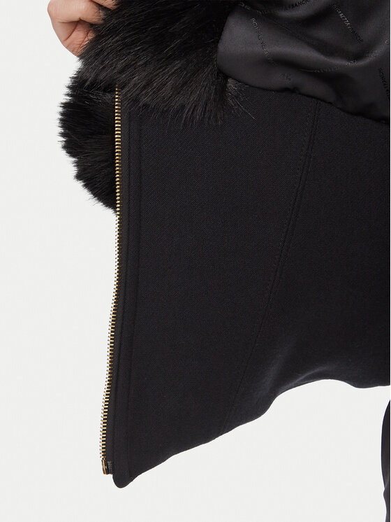 Elisabetta Franchi Elisabetta Franchi Pelzmantel GB-05A-57E2-V980 Schwarz Regular Fit