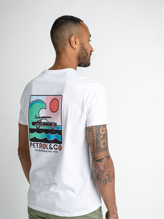 Petrol Industries Petrol Industries T-shirt M-1030-TSR686 Bianco Regular Fit