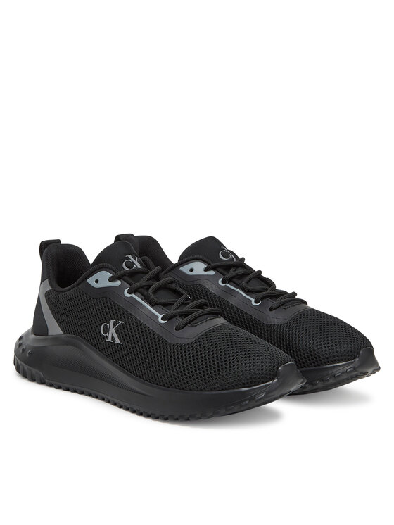 Calvin Klein Jeans Calvin Klein Jeans Sneakersy Eva Runner L-Up Mix Mesh Logo Ck YW0YW01851 Čierna