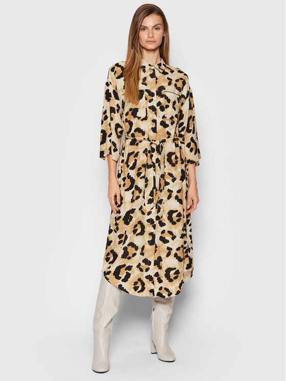 Vila Vila Hemdkleid Kora 14073419 Braun Regular Fit