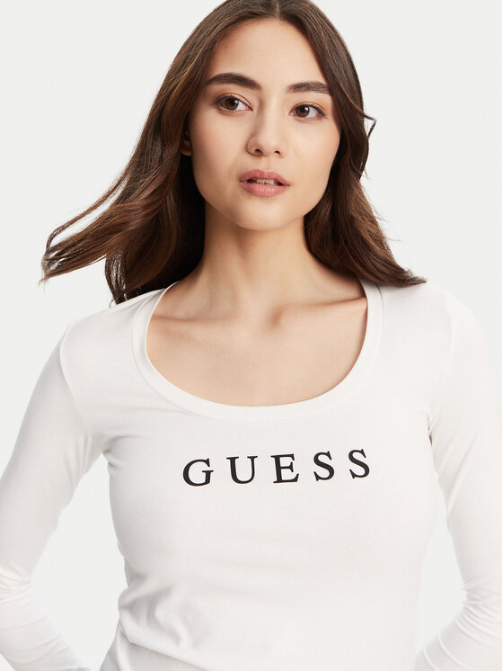 Guess Guess Bluzka O5RI00 KBBU1 Biały Regular Fit