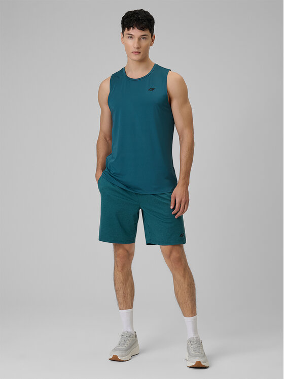 4F 4F Szorty sportowe ATHLETIC Zielony Regular Fit