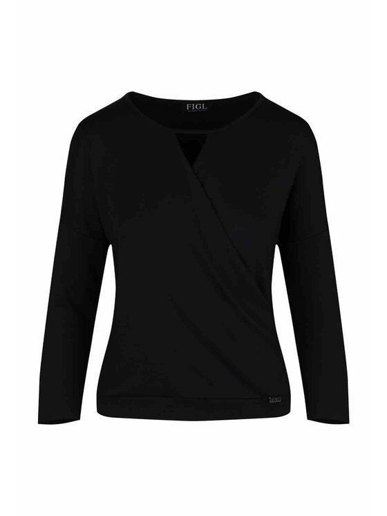 FIGL FIGL Μπλουζάκι M710 Μαύρο Regular Fit