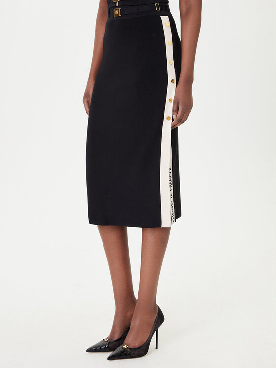 Elisabetta Franchi Elisabetta Franchi Midiseelik GK-27S-61E2-V340 Must Regular Fit