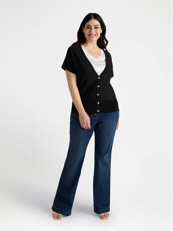 Fiorella Rubino Fiorella Rubino Cardigan M536L007906N033 Nero Baggy Fit