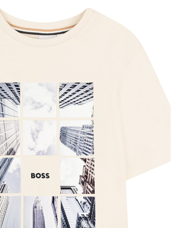 BOSS BOSS Тишърт J52988 D Бежов Regular Fit