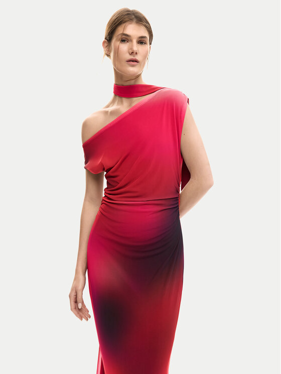 Desigual Desigual Coctailkleid Maine 26SWVK19 Rot Slim Fit