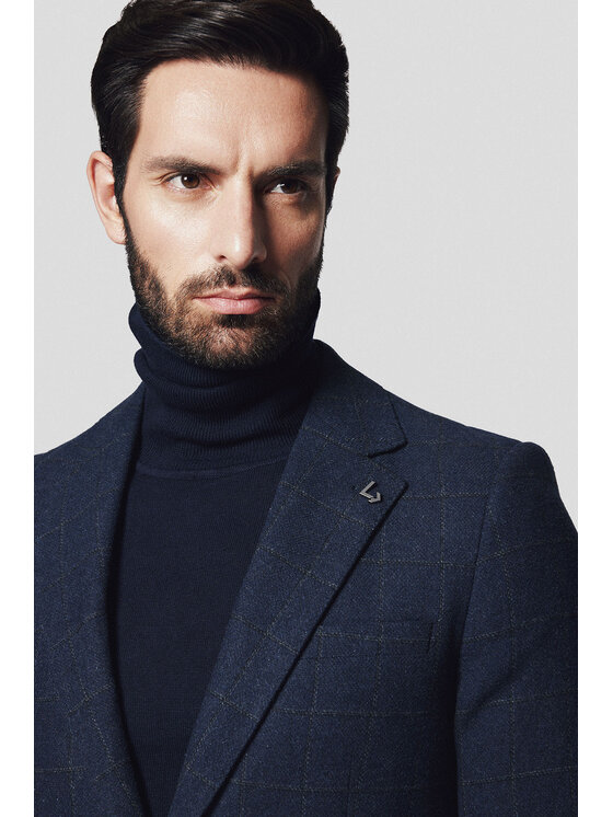 Lancerto Lancerto Marynarka Terni MA131224000013 Granatowy Slim Fit