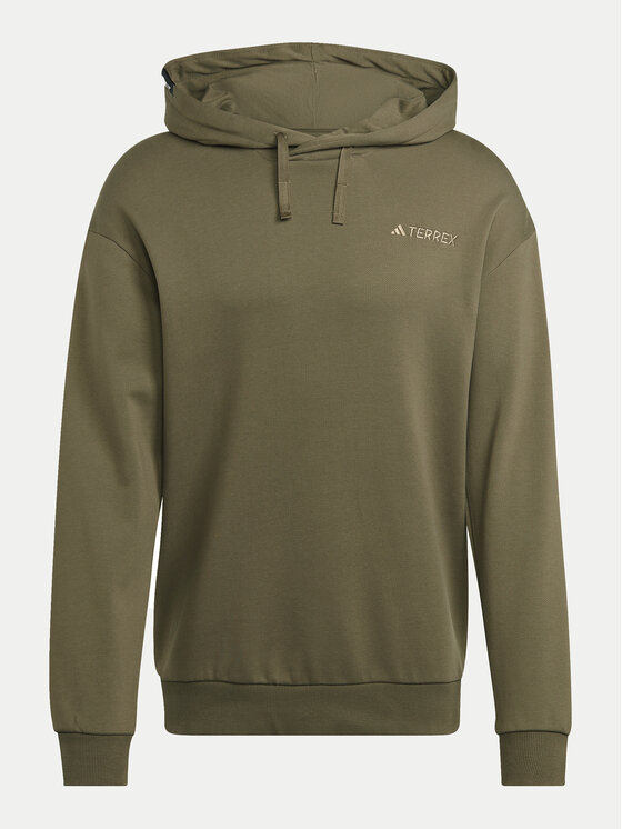 adidas adidas Bluza Terrex Logo IN4716 Zielony Regular Fit