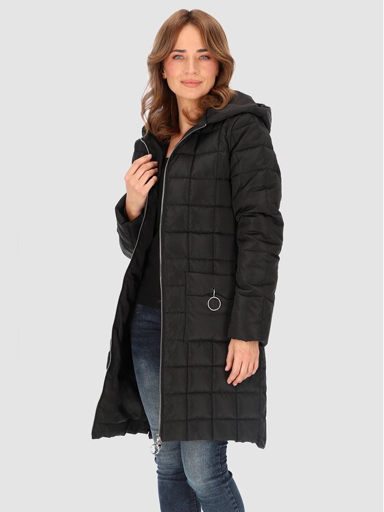 Perso Perso Kurtka damska BLH230015F Czarny Regular Fit