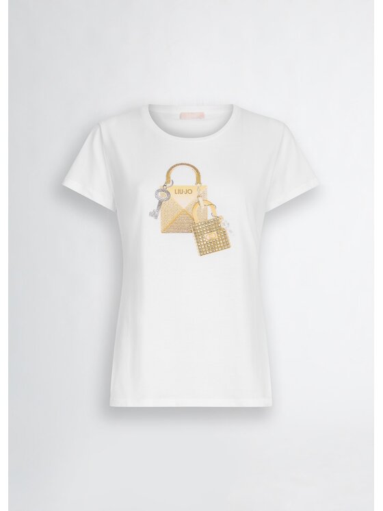 Liu Jo Liu Jo T-shirt WA5362JS923M9568 Bianco Regular Fit