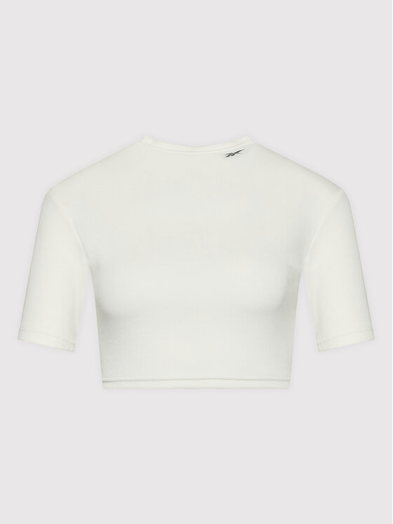 Reebok Reebok Bluzka HH7370 Beżowy Slim Fit