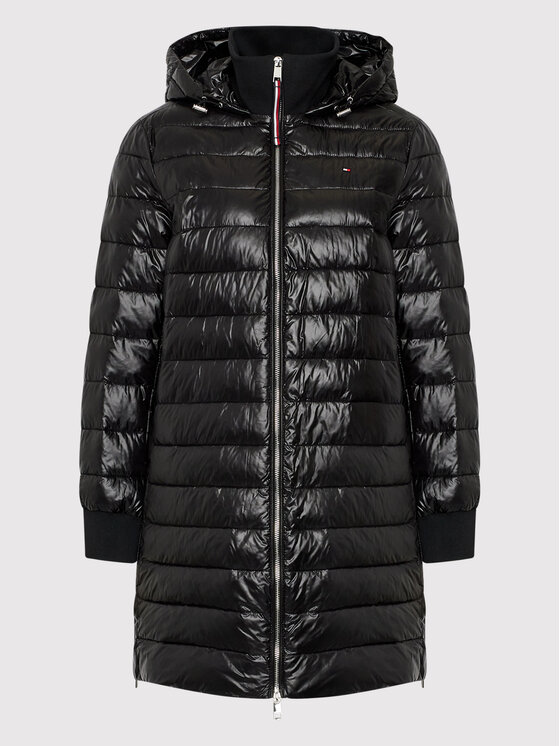 Tommy Hilfiger Tommy Hilfiger Prijelazna jakna Sporty Sorona Side Zip WW0WW35089 Crna Relaxed Fit